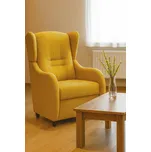 FALCO Křeslo ušák Finet aston hořčice