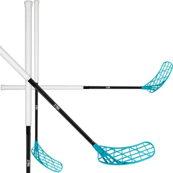 Florbal Zone floorball SUPERLIGHT 27 THIN black/turq Florbalová hůl černá / modrá, Levá (levá ruka dole), 104cm (=114cm)