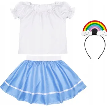 Karnevalový kostým KOSTÝM DUHA RAINBOW BAREVNÝ MODRÝ 116-128 4e