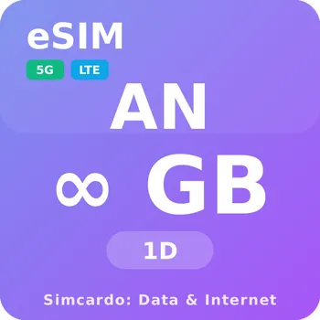SIM karta Nizozemské Antily Neomezený Mobilní Internet - eSIM 1 dní datová SIM karta