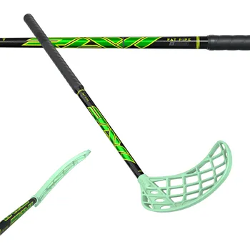 Florbal Fat Pipe RAW 31 SILK Florbalová hůl zelená / černá, Pravá (pravá ruka dole), 92cm (=102cm)