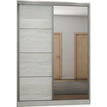 Šatní skříň Skříň eMeblast Posuvná 2D se zrcadlem vícebarevná 150 cm x 215 cm x 62 cm