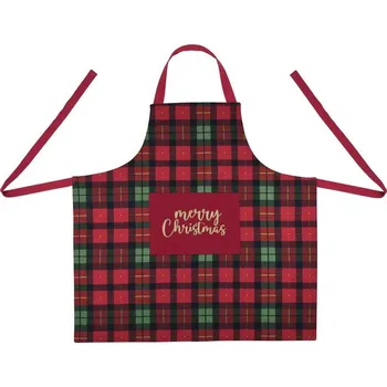 Kuchyňská zástěra STOF Vánoční kuchyňská zástěra s kapsou, 80 × 80 cm