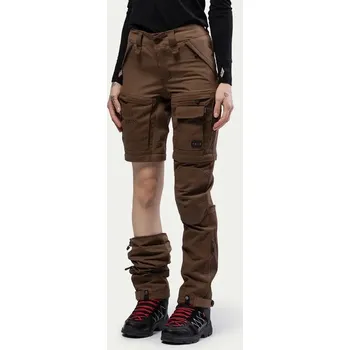 Dámské kalhoty Dámské pohodlné turistické kalhoty 2v1 V2 Beyond Nordic - Sepia Brown Velikost: S