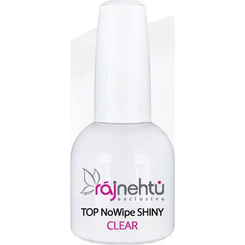 Lak na nehty Ráj nehtů UV gel lak TOP NoWipe Shiny Clear 15ml