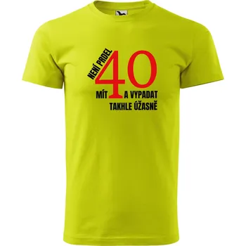 Pánské oblečení DOBRÝ TRIKO Pánské tričko s potiskem Není prdel 40 Velikost: M, Barva: Limetková