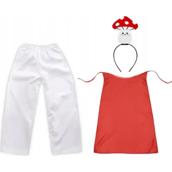 Karnevalový kostým KOSTÝM MUCHOMŮRKA HŘÍBEK KALHOTY ČELENKA 134-140