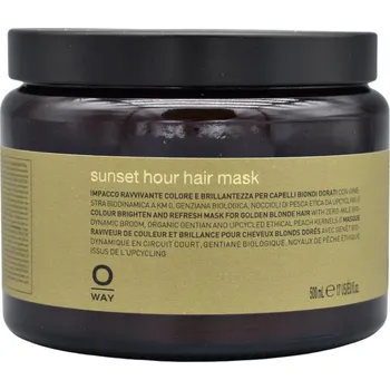 Vlasová regenerace Oway Blondeway Sunset Hour Hair Mask péče o barvu a lesk zlatavých blond vlasů 500 ml