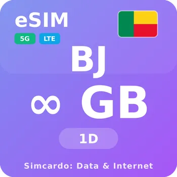 SIM karta Benin Neomezený Mobilní Internet - eSIM 1 dní datová SIM karta (esims_ULP_1D_BH_V2)