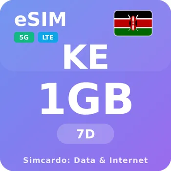 SIM karta Keňa Mobilní Internet - eSIM 1GB 7 dní datová SIM karta