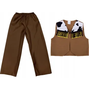 Karnevalový kostým KOSTÝM KOVBOJ KAMIZELKA KALHOTY 98-110 2el