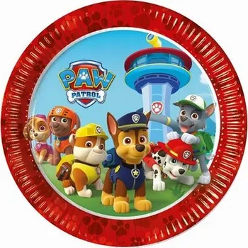 Talíř Papírové talířky 23 cm Tlapková patrola Lets Roll /8 88541.