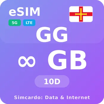 SIM karta Guernsey Neomezený Mobilní Internet - eSIM 10 dní datová SIM karta (esims_ULP_10D_GF_V2)