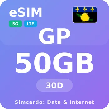 SIM karta Guadeloupe Mobilní Internet - eSIM 50GB 30 dní datová SIM karta