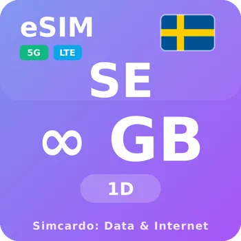 SIM karta Švédsko Neomezený Mobilní Internet - eSIM 1 dní datová SIM karta (esims_ULP_1D_SD_V2)