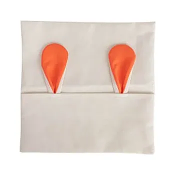 Povlak na polštářek Lněný povlak na polštář BUNNY 40 x 40 cm oranžové uši sublimace termotransfer