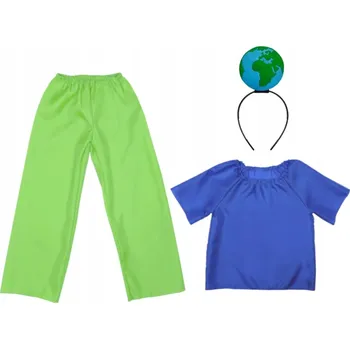 Karnevalový kostým KOSTÝM ZEMĚ PLANETA ZEMĚ ČELENKA 134-140 4 díly