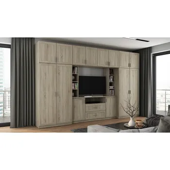 Obývací stěna Nábytek do obývacího pokoje eMeblast dub sonoma světlý