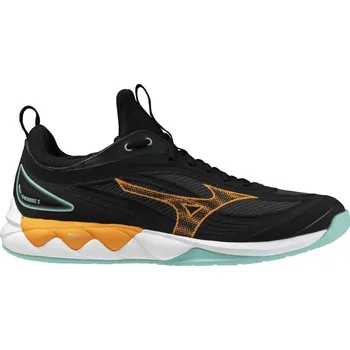Pánská sálová obuv Mizuno WAVE LUMINOUS 3(U) V1GA242012 Sálová obuv Black / Tangelo / Ice Green, UK 10,5, EU 45, US 11,5, 29,5 cm