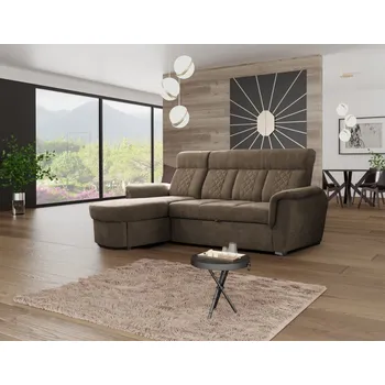 Sedací souprava FALCO Sedací souprava s otomanem Karera univerzální hnědá