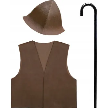 Karnevalový kostým KOSTÝM PASTÝŘ KOSTÝM PASTÝŘE NA VÁNOČNÍ BESÍDKU VESTA ČEPICE HŮLKA 116-140