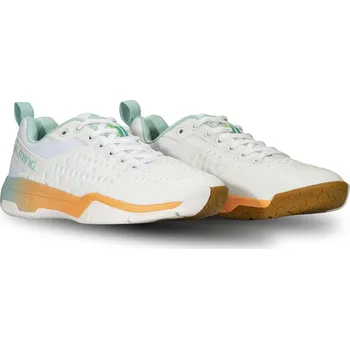 Pánská sálová obuv Salming Eagle Shoe Women White/PaleBlue Sálová obuv bílá / modrá, UK 8, EU 42, US 10, 27 cm