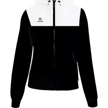 Pánská móda Unihoc TECHNIC windrunner white/black Mikina s kapucí XL, černá / bílá