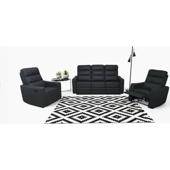 Sedací souprava FALCO Relaxační sedací souprava Hayek 3+1+1 černá