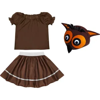 Karnevalový kostým KOSTÝM SOVA SUKNĚ HALENKA ČEPICE 134-140 3 díly