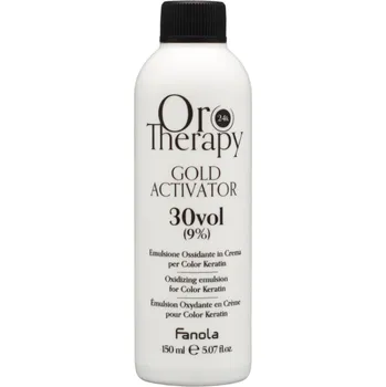 Barva na vlasy Fanola OroTherapy Gold Activator krémový vyvíječ 150 ml, 30 Vol. 9%