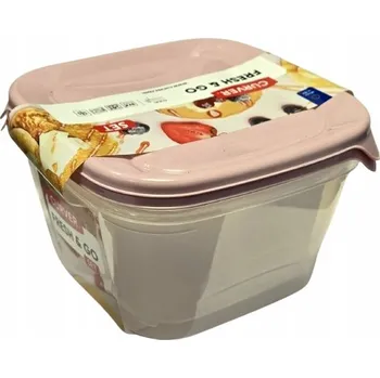 Dóza na potraviny CURVER FRESH & GO Sada dvou dóz 2 x 1,2 l RŮŽOVÁ