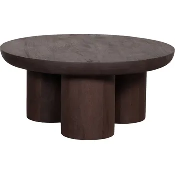 Konferenční stolek LABEL51 Konferenční stolek OLLY tmavě hnědý ⌀90 cm