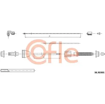 Plynové lanko COFLE Lanko pedálu plynu CFL 92.3K.RE001