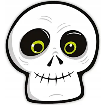 Karnevalová maska PAPÍROVÁ MASKA LEBKA KOSTLIVEČ BÍLÁ 1 Ks