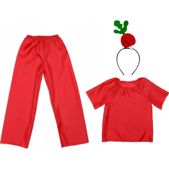 Karnevalový kostým KOSTÝM ŘEDKVIČKOVÝ ŘEDKVIČKA 98-110 4ks