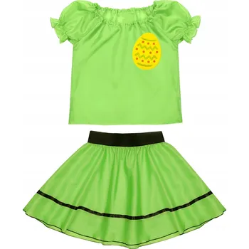 Karnevalový kostým KOSTÝM VELIKONOČNÍ KRASLICE PŘEVLEK ZA KRASLICI ČELENKA SUKNĚ 98-110