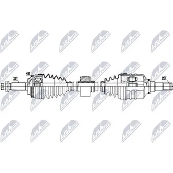 Poloosa kola Hnací hřídel - poloosa NTY NPW-TY-224