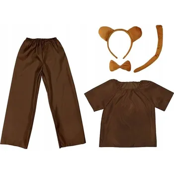 Karnevalový kostým KOSTÝM MEDVÍDEK MISIO HALENKA KALHOTY UŠI 116-128 5 dílků