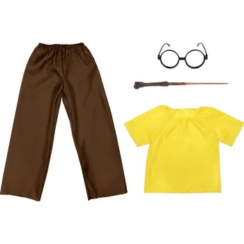 Karnevalový kostým KOSTÝM HUFFLEPUFF HARRY POTTER HOGWART 98-110 4dílný