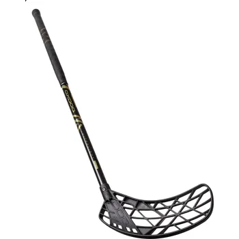 Florbal Oxdog ULTRALIGHT HES 31 BK ROUND MB Florbalová hůl černá / zlatá, Pravá (pravá ruka dole), 92cm (=102cm)