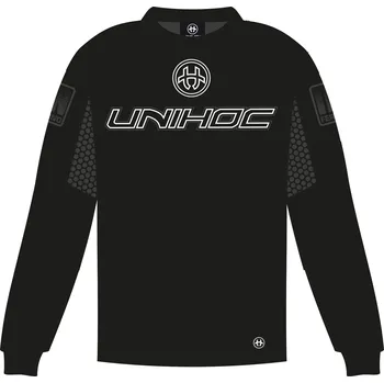 Florbalový dres Unihoc Goalie sweater INFERNO all black Brankářský dres XS, černá