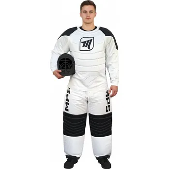 Florbalový dres MPS Goalie set White with HELMET Brankářský set s přilbou S, bílá / černá