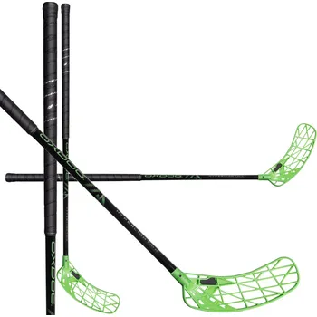 Florbalová hůl Oxdog HYPERLIGHT HES 29 GN ROUND MBC Florbalová hůl černá / zelená, Pravá (pravá ruka dole), 101cm (=111cm)