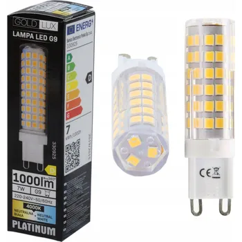 Žárovka Výkonná neutrální LED žárovka G9 7W 1000lm 4000K loft pro skleněné koule a DIY projekty