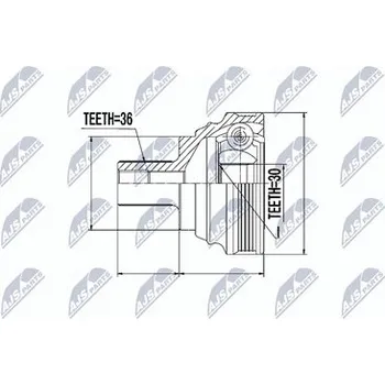 Poloosa kola Sada kloubů pro hnací hřídel NTY NPZ-SK-007