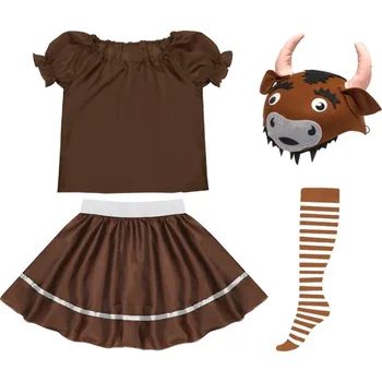 Karnevalový kostým KOSTÝM BIZON ČEPICE SUKNĚ HALENKA 134-140 4 díly