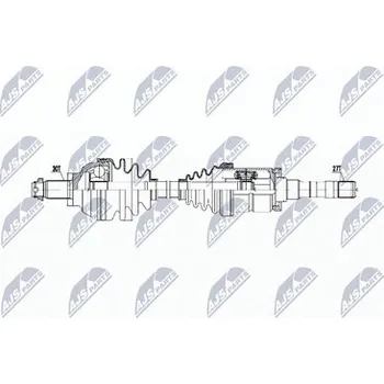 Poloosa kola Hnací hřídel - poloosa NTY NPW-BM-018