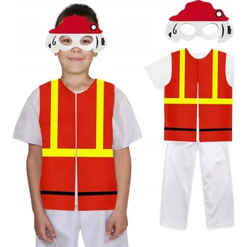 Karnevalový kostým KOSTÝM KOSTÝM HASIČ BÍLÝ 134-140 4dílná