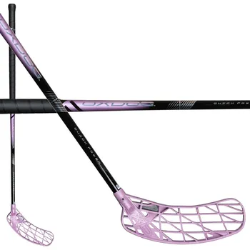 Florbal Oxdog QUICK POWER HES 25 FP OVAL MBC overlong Florbalová hůl černá / fialová, Levá (levá ruka dole), 108cm (=118cm)