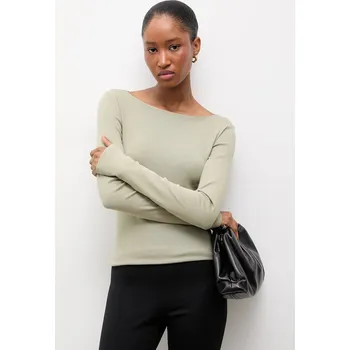 Pánské tričko Tričko s dlouhým rukávem Answear.LAB dv.hit.sng.tak zelená 87X, vel. L